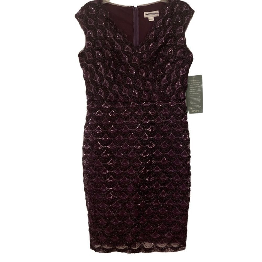 Jackie Jon New York Purple Sequin Dress Size 6